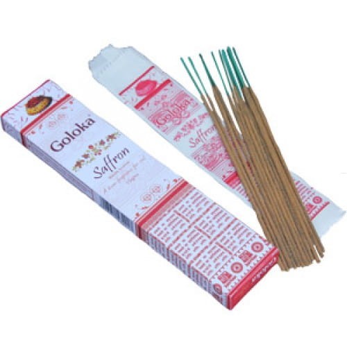 Goloka Saffron Incense Sticks (15g)