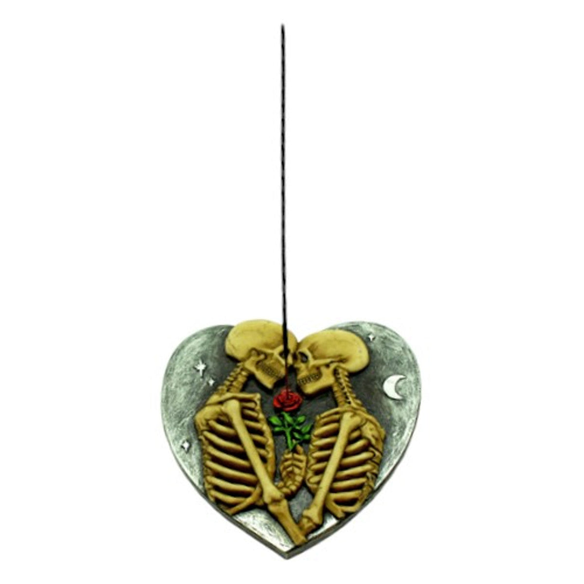**Friends Until the End Skeleton Lovers Incense Burner (5.25 x 5 in)**