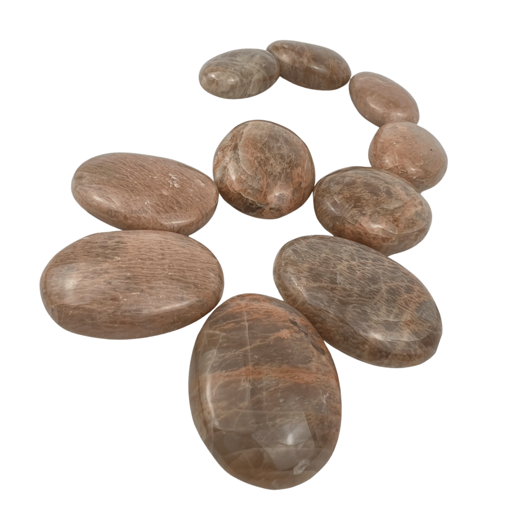 Peach Moonstone Palm Stone - 1.5-2.25 inch