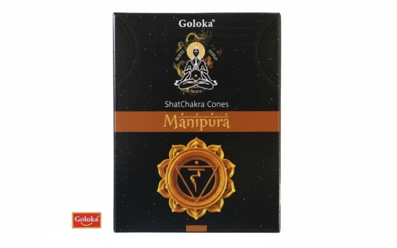 Goloka Manipura (Solar Plexus Chakra) Cone Incense (10 Cones)