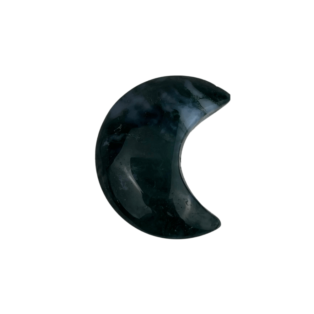 Moss Agate Moon - 2-2.25 inch