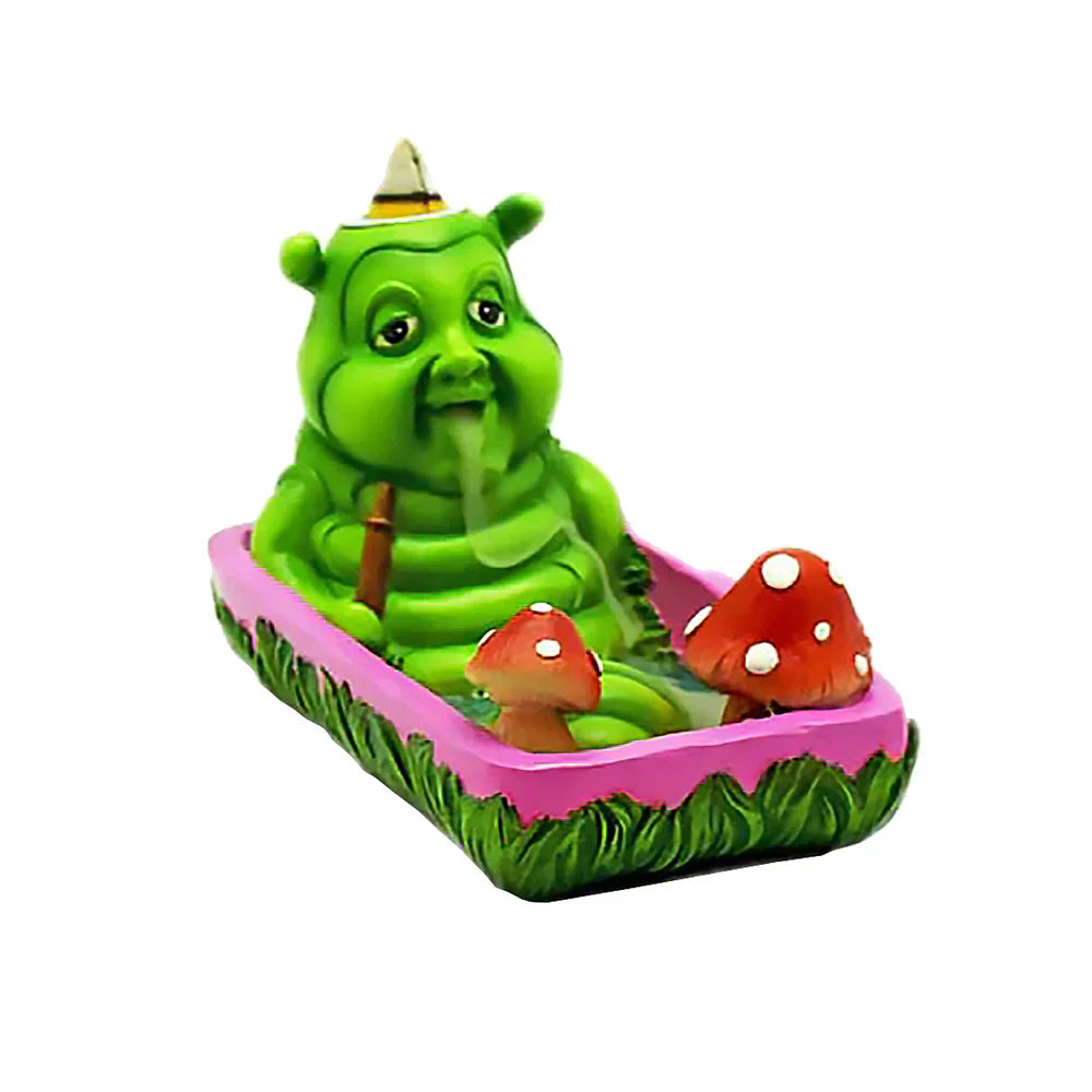 Smoking Caterpillar Backflow Incense Burner - 5.75 inch