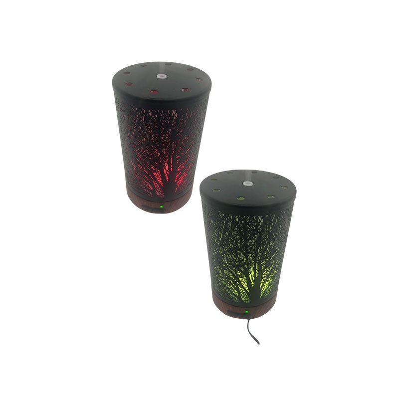 Equsupro Wood-Effect Forest LED Oil Diffuser - 100 ml