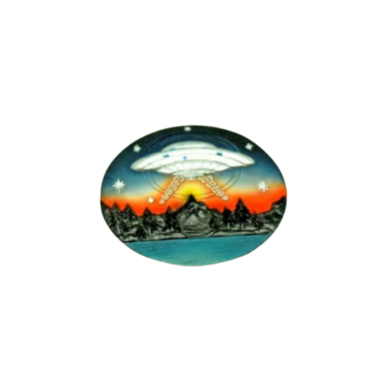 UFO Hand-Painted Incense Burner - 4.75 inch