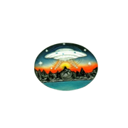 UFO Hand-Painted Incense Burner - 4.75 inch
