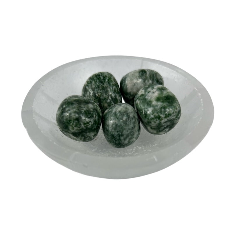 Green Spot Jasper Tumbled Stone - 20-30 mm