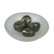 Pyrite with Black Magnetite Tumbled Stone - 20-35 mm
