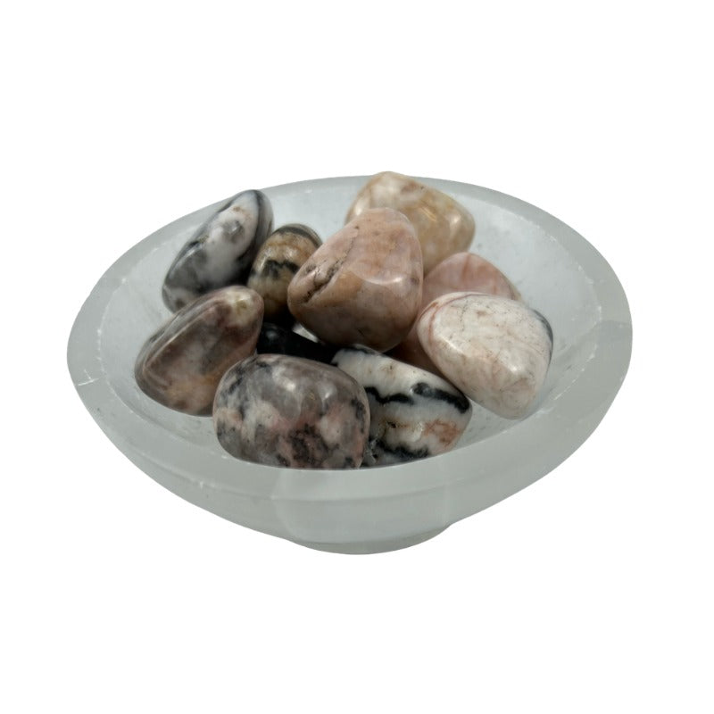 Pink Zebra Jasper Tumbled Stone - 20-30 mm