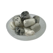 Quartz with Green Tourmaline Rutile Tumbled Stone - 15-30 mm