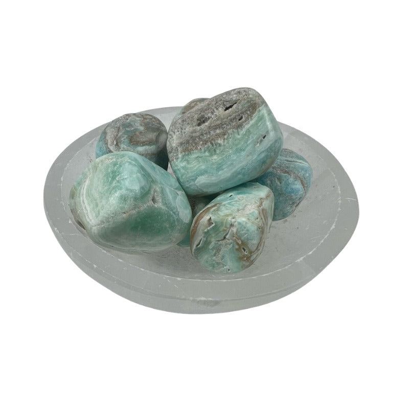 Blue Aragonite Tumbled Stone - 20-40 mm