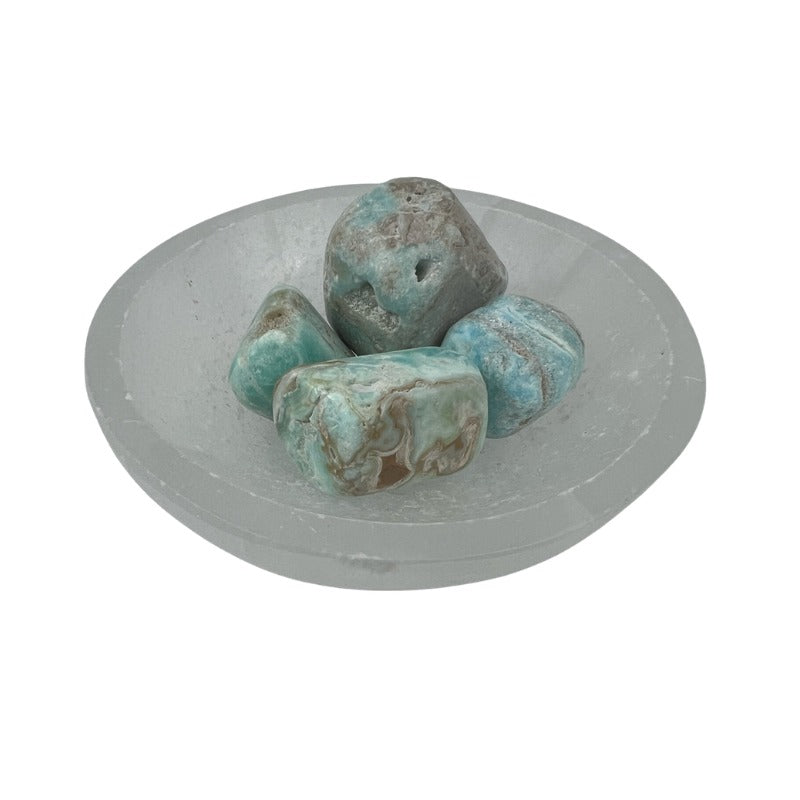 Blue Aragonite Tumbled Stone - 20-40 mm