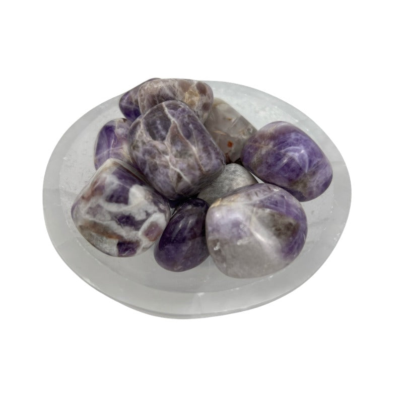 Chevron Amethyst Tumbled Stone - 20-30 mm