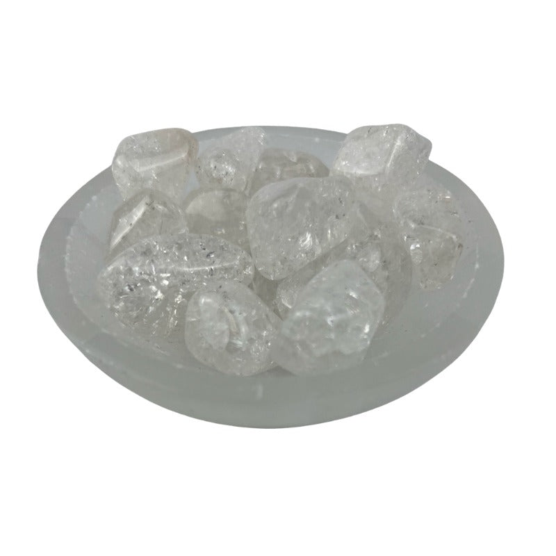 Cracked Crystal Quartz Tumbled Stone - 20-40 mm