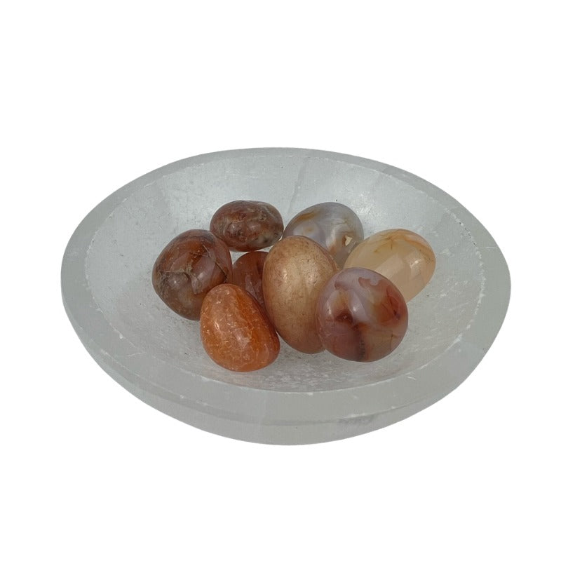 Banded Carnelian Tumbled Stone - 20-30 mm