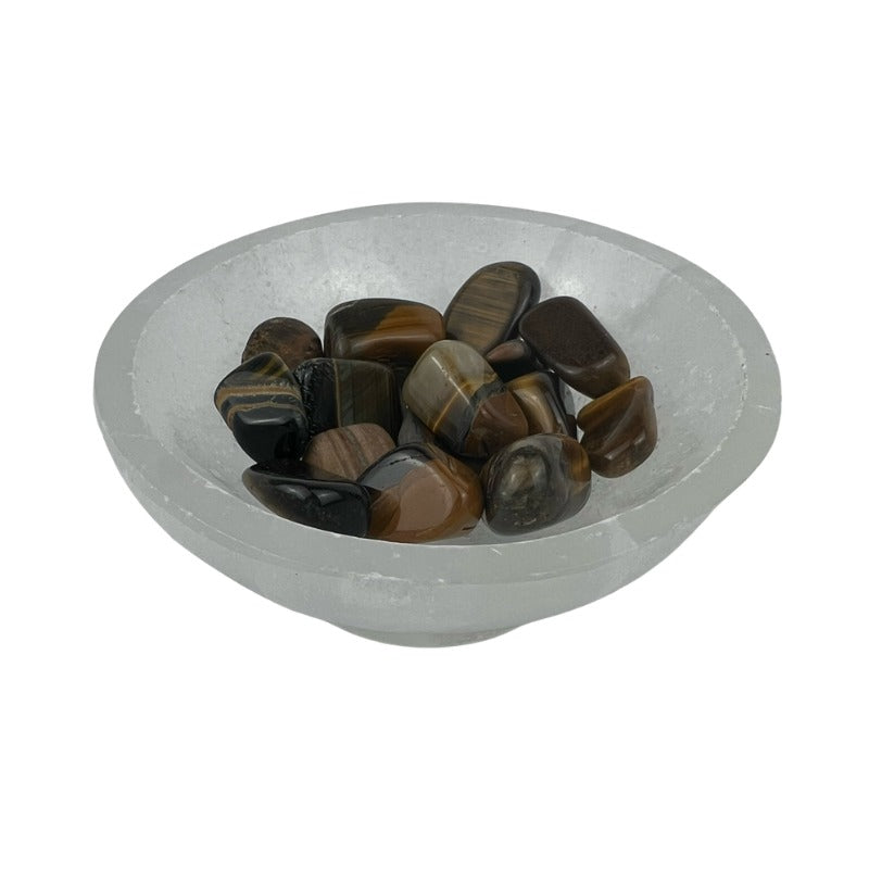 Blue Tiger Eye Tumbled Stone - 10-20 mm