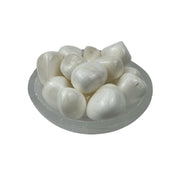 White Calcite with Stripes Tumbled Stone - 20-30 mm