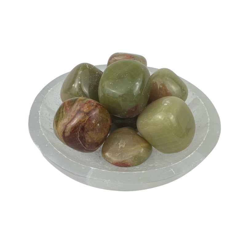 Green Aragonite Tumbled Stone - 15-30 mm