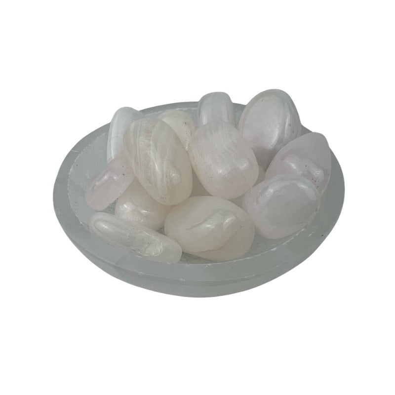 Pink Calcite UV Reactive Tumbled Stone - 20-30 mm