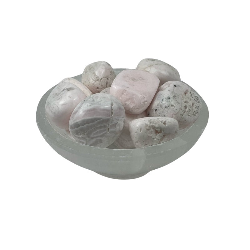 Pink Mangano Calcite UV Tumbled Stone - 20-35 mm