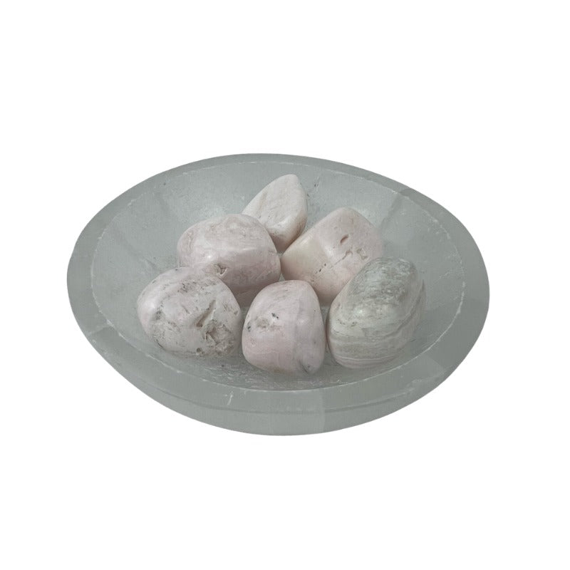 Pink Mangano Calcite UV Tumbled Stone - 20-35 mm