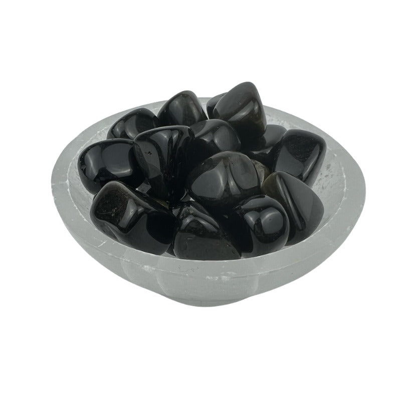 Golden Sheen Obsidian Tumbled Stone - 20-30 mm