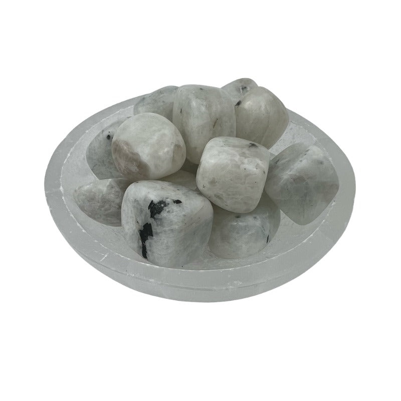Rainbow Moonstone Tumbled Stone - 20-30 mm