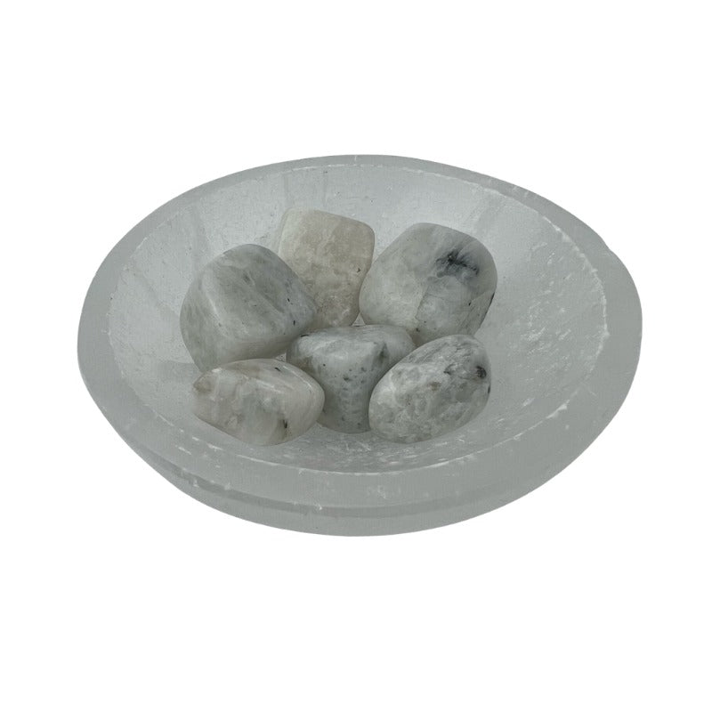 Rainbow Moonstone Tumbled Stone - 20-30 mm