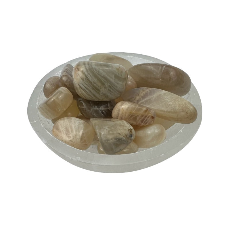 White Moonstone Tumbled Stone - 15-35 mm