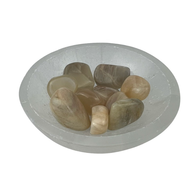 White Moonstone Tumbled Stone - 15-35 mm