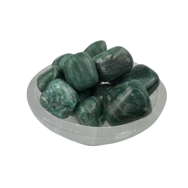 Emerald with Fuchsite Tumbled Stone - 20-30 mm