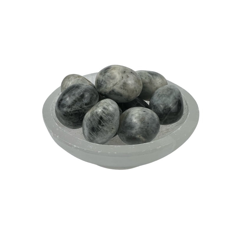 Black Moonstone Tumbled Stone - 15-30 mm