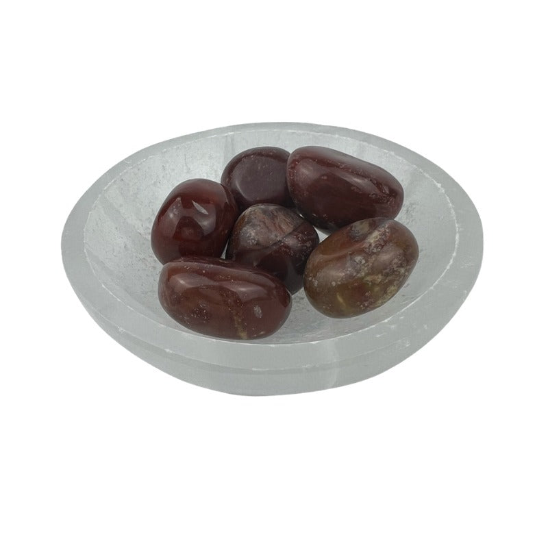 Red Petrified Wood Tumbled Stone - 20-35 mm