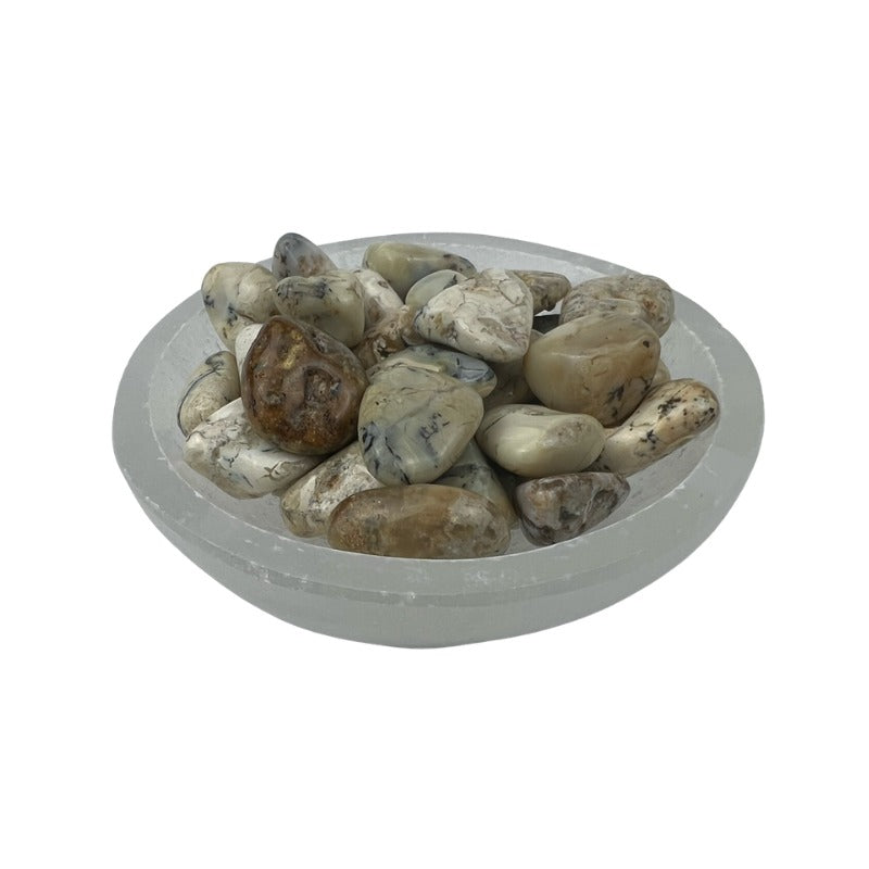 White Opal Tumbled Stone - 15-30 mm