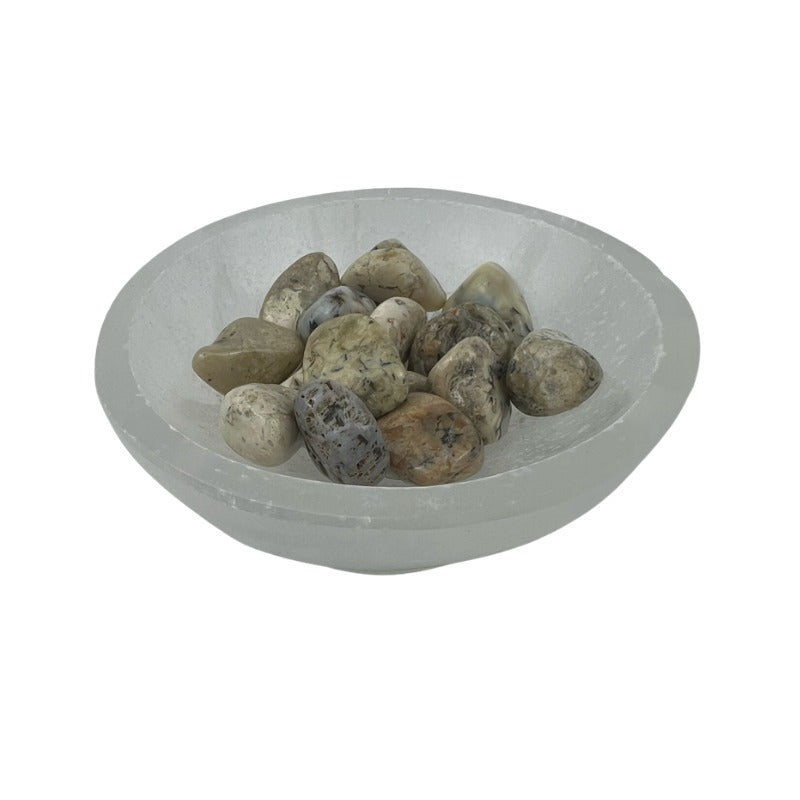 White Opal Tumbled Stone - 15-30 mm