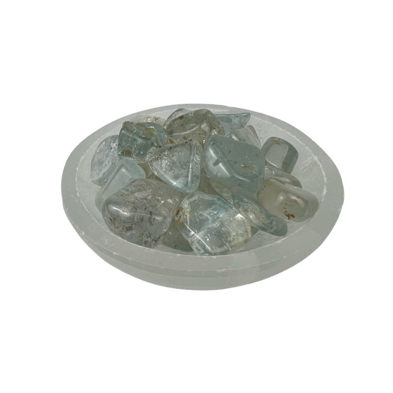 Blue Gem Grade Topaz Tumbled Stone - 15-40 mm