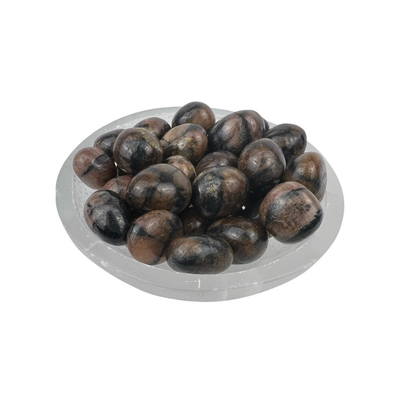 Staurolite/Chiastolite Tumbled Stone - 15-30 mm