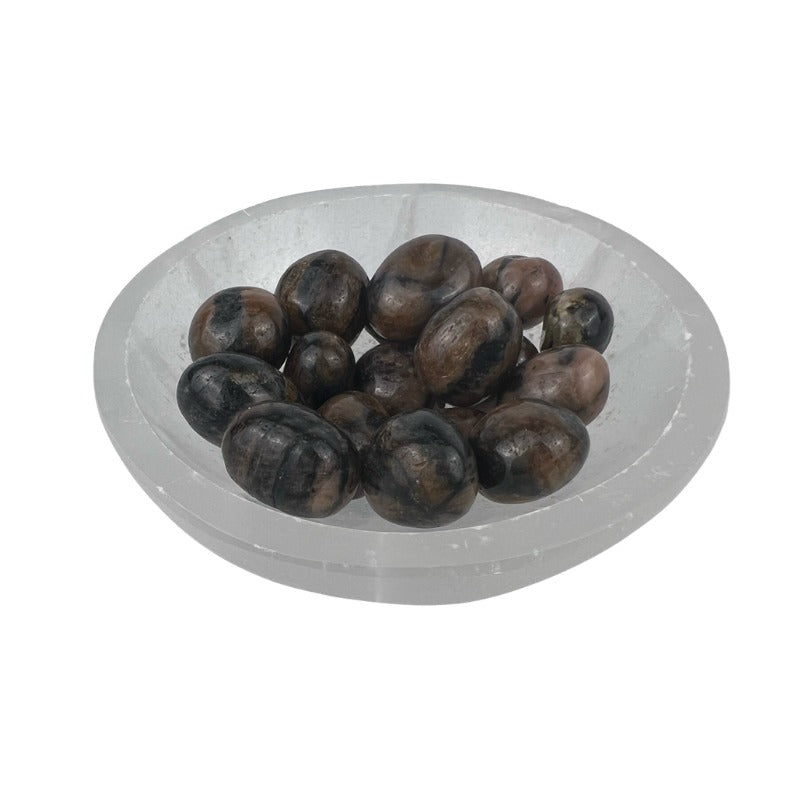 Staurolite/Chiastolite Tumbled Stone - 15-30 mm