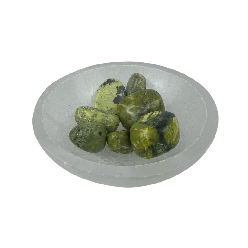 Peru Serpentine Tumbled Stone - 25-35 mm