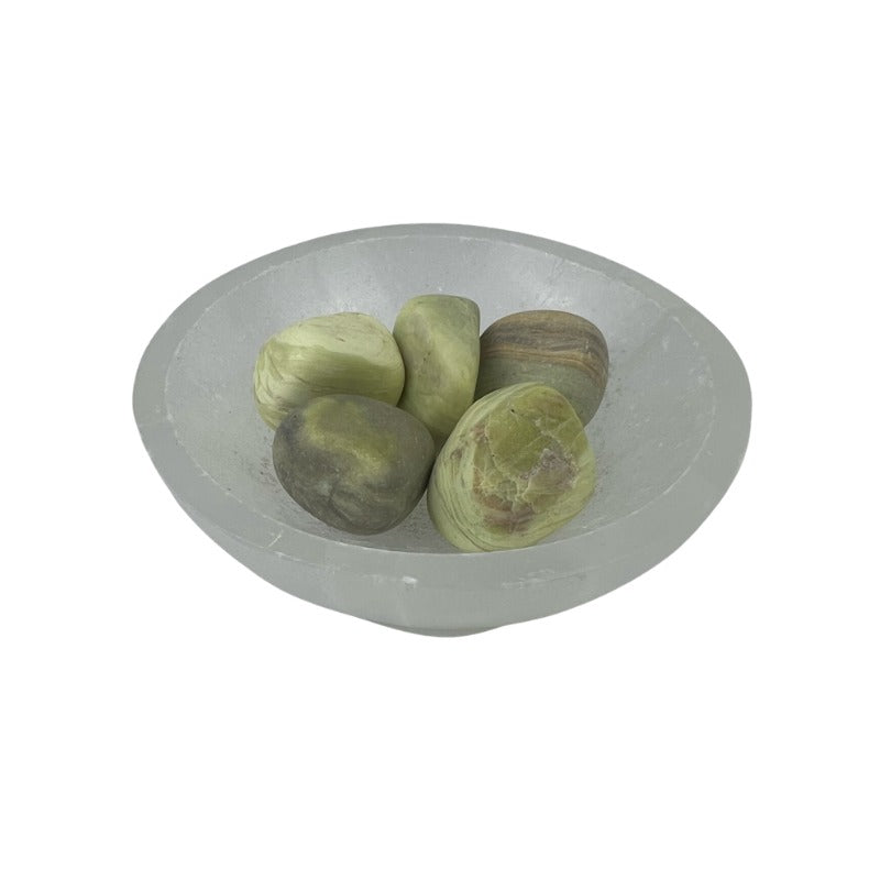India Serpentine Tumbled Stone - 20-30 mm
