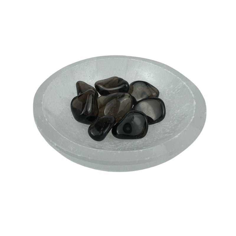 Dark Smoky Quartz Tumbled Stone - 10-20 mm