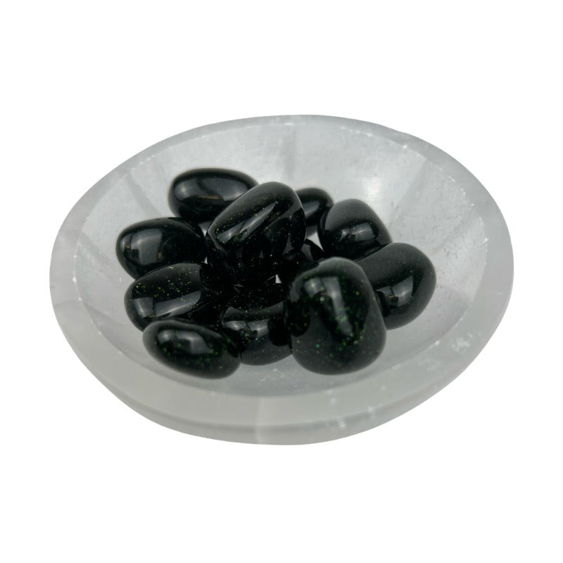 Green Goldstone Tumbled Stone - 20-30 mm