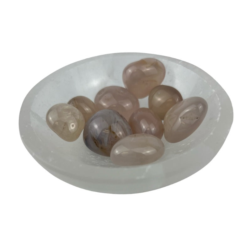 Pink Chalcedony Tumbled Stone - 15-35 mm