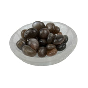 Peach and Black Moonstone Tumbled Stone - 12-20 mm