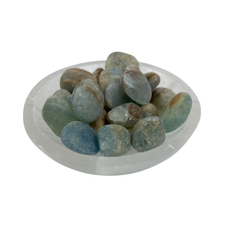 Blue Onyx Matte Tumbled Stone - 15-30 mm