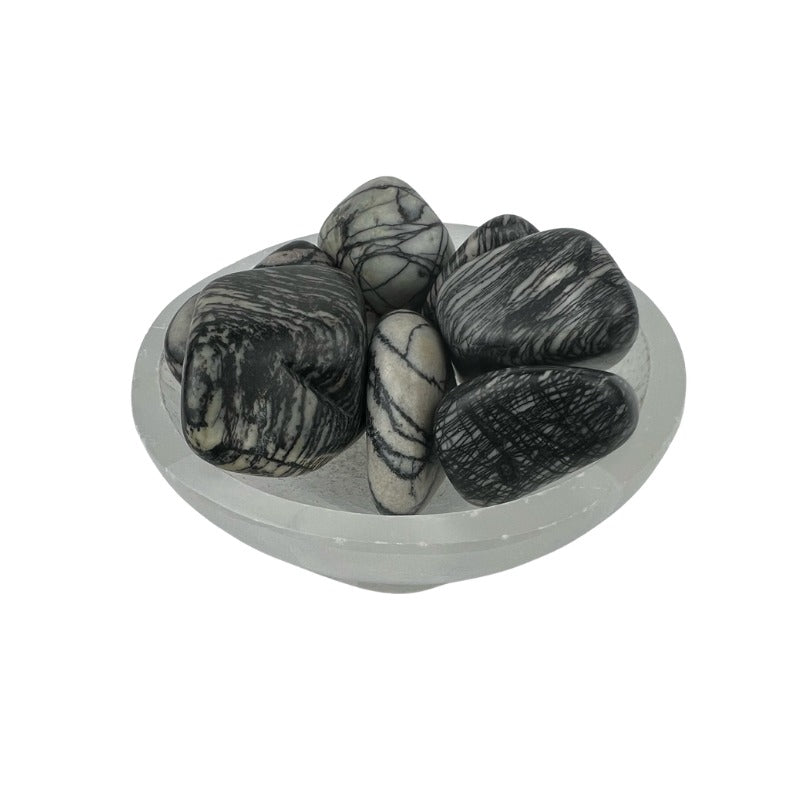 Spiderweb Jasper Tumbled Stone - 30-45 mm