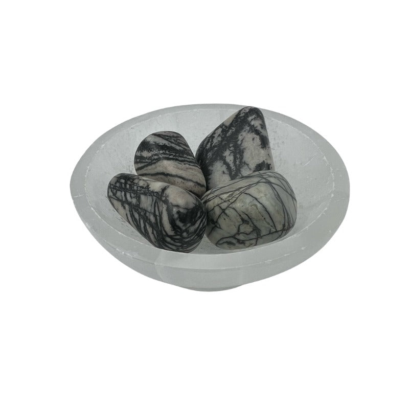 Spiderweb Jasper Tumbled Stone - 30-45 mm