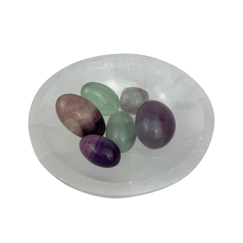 Multicolour Fluorite Tumbled Stone - 15-35 mm