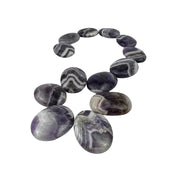 Chevron Amethyst Worry Stone - 1.5 inch