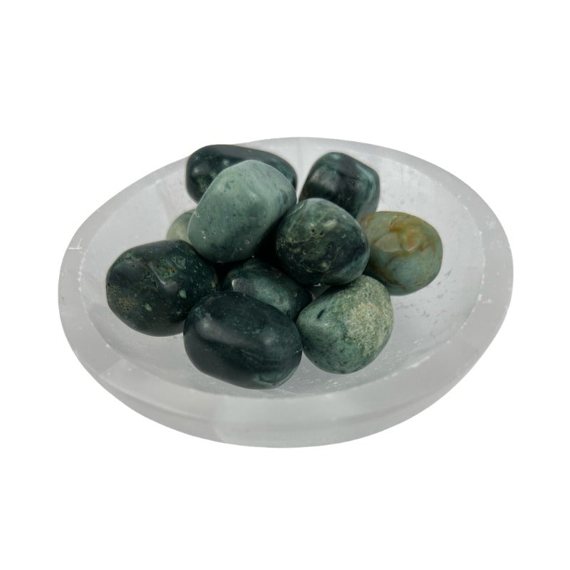 Green Fossil Tumbled Stone - 20-30 mm
