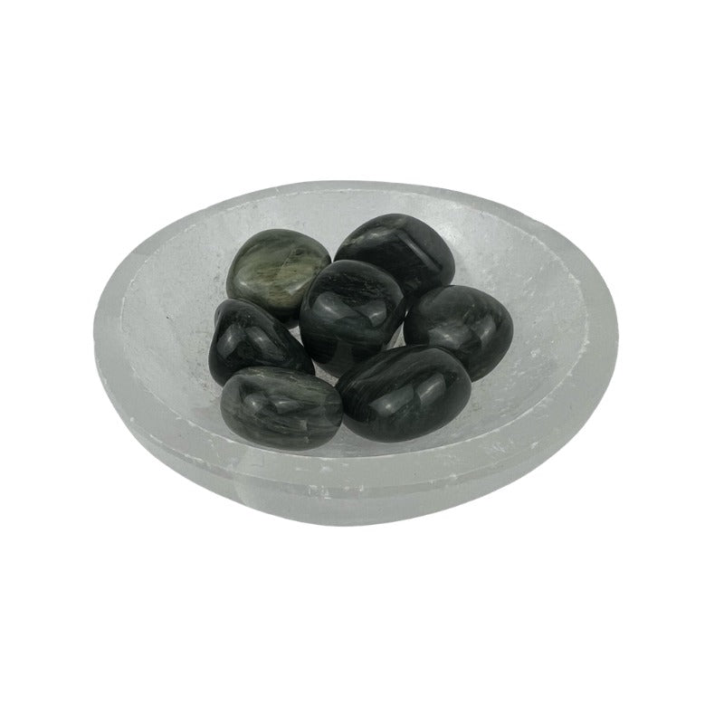 Green Hair Jasper Tumbled Stone - 20-30 mm